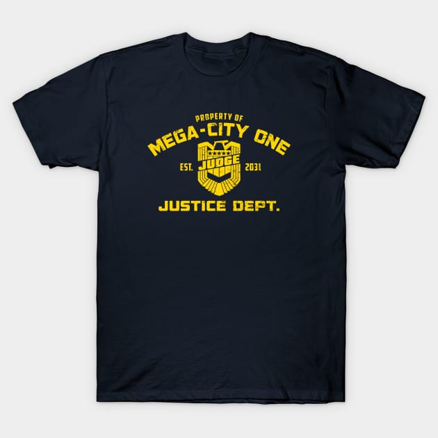 Property of Dredd (Gold) T-Shirt by Nerdology